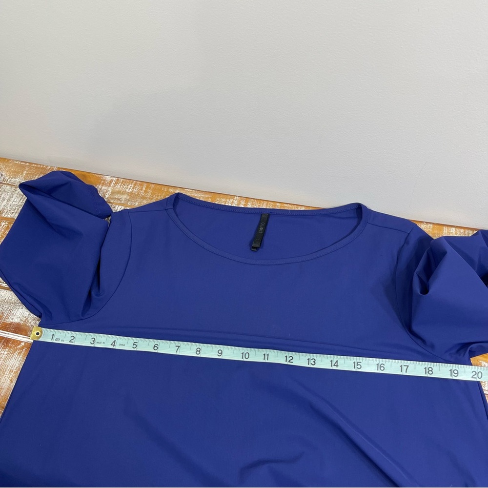 Porto Women's Asymmetrical Top Size 2 Color Blue - Picture 7 of 12